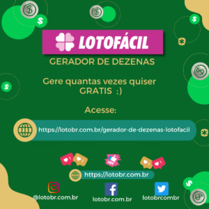 GERADOR DE DEZENAS - lotofacil